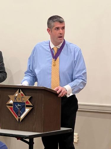 Grand Knight Couriel Leads Exemplification Ceremony